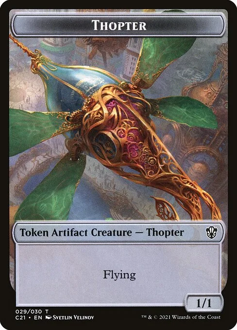 Thopter, carta Magic di tipo Token Artifact Creature — Thopter illustrata da Svetlin Velinov