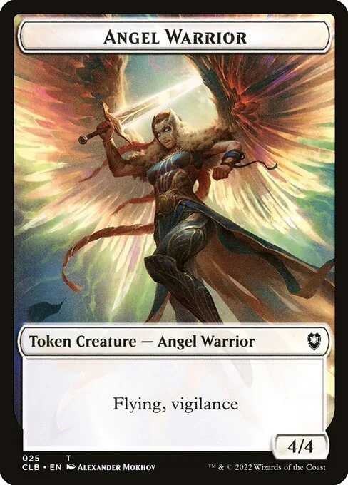 Angel Warrior, carta Magic di tipo Token Creature — Angel Warrior illustrata da Alexander Mokhov
