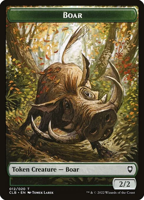 Boar, carta Magic di tipo Token Creature — Boar illustrata da Tomek Larek