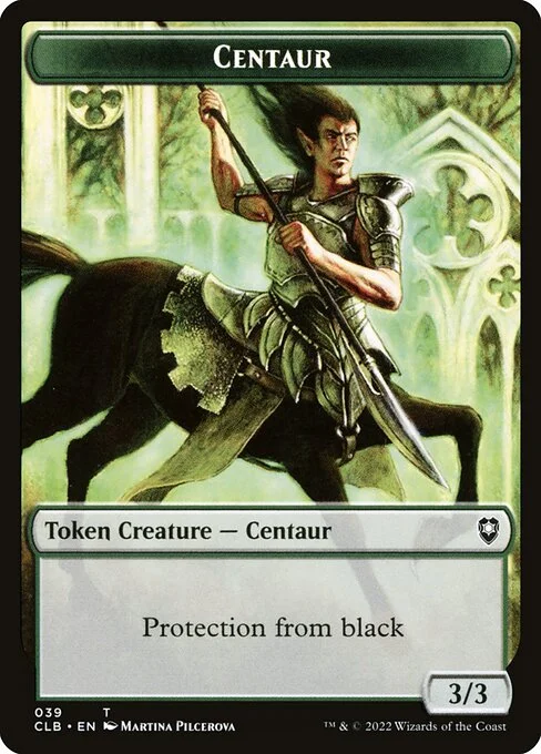 Centaur, carta Magic di tipo Token Creature — Centaur illustrata da Martina Pilcerova