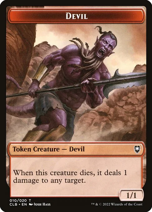 Devil, carta Magic di tipo Token Creature — Devil illustrata da Josh Hass