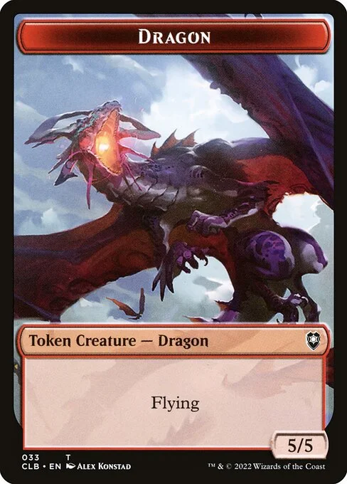 Dragon, carta Magic di tipo Token Creature — Dragon illustrata da Alex Konstad