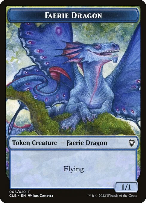 Faerie Dragon, carta Magic di tipo Token Creature — Faerie Dragon illustrata da Iris Compiet