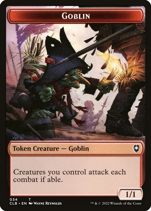Goblin, carta Magic di tipo Token Creature — Goblin illustrata da Wayne Reynolds