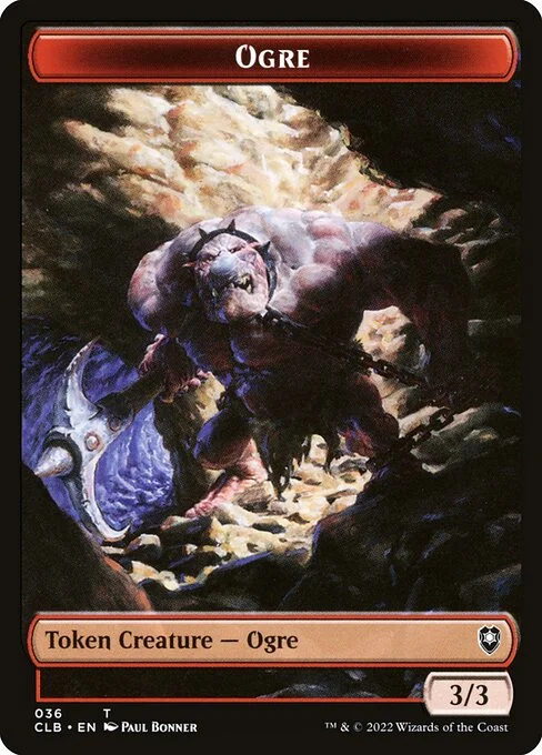 Ogre, carta Magic di tipo Token Creature — Ogre illustrata da Paul Bonner