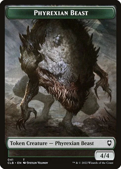 Phyrexian Beast, carta Magic di tipo Token Creature — Phyrexian Beast illustrata da Svetlin Velinov