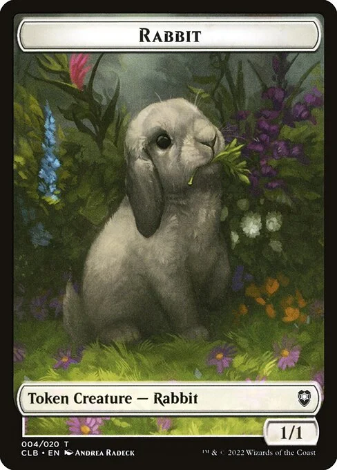 Rabbit, carta Magic di tipo Token Creature — Rabbit illustrata da Andrea Radeck