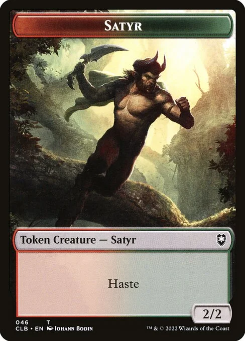 Satyr, carta Magic di tipo Token Creature — Satyr illustrata da Johann Bodin
