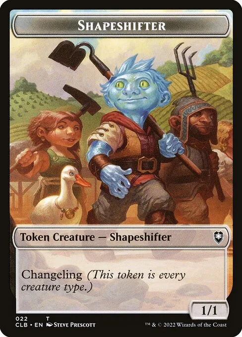 Shapeshifter, carta Magic di tipo Token Creature — Shapeshifter illustrata da Steve Prescott