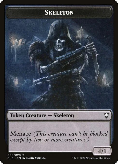 Skeleton, carta Magic di tipo Token Creature — Skeleton illustrata da David Astruga