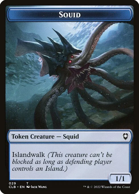 Squid, carta Magic di tipo Token Creature — Squid illustrata da Jack Wang