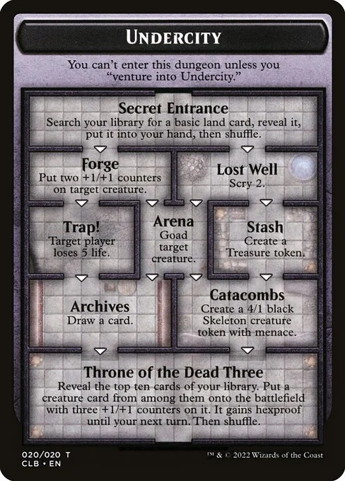 Undercity // The Initiative, carta Magic di tipo Dungeon — Undercity // Card illustrata da Ioannis Fiore