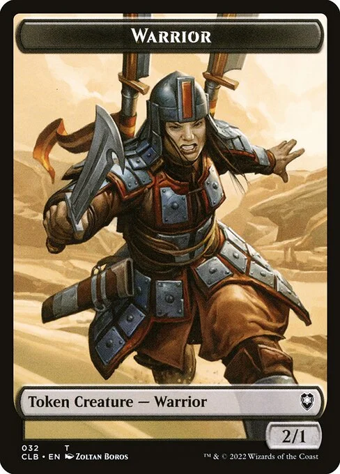 Warrior, carta Magic di tipo Token Creature — Warrior illustrata da Zoltan Boros