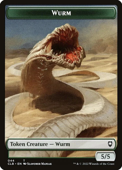 Wurm, carta Magic di tipo Token Creature — Wurm illustrata da Slawomir Maniak
