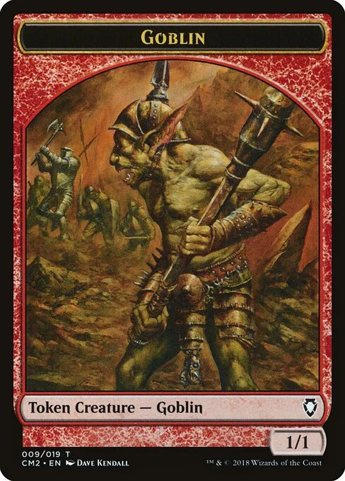 Goblin, carta Magic di tipo Token Creature — Goblin illustrata da Dave Kendall