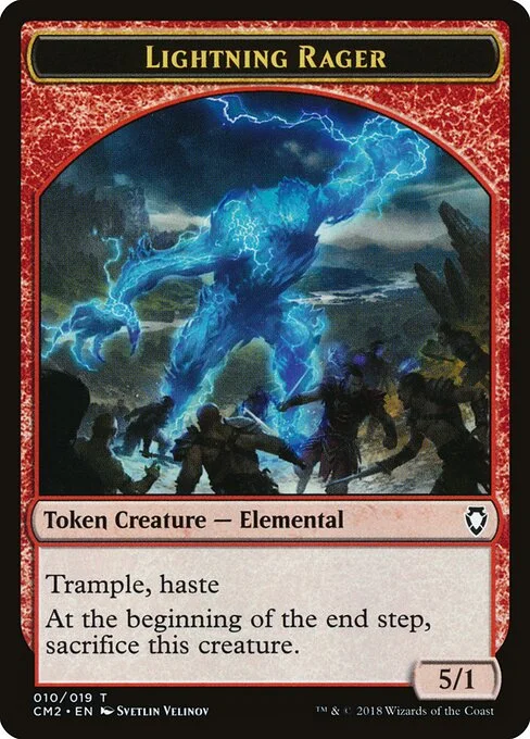Lightning Rager, carta Magic di tipo Token Creature — Elemental illustrata da Svetlin Velinov