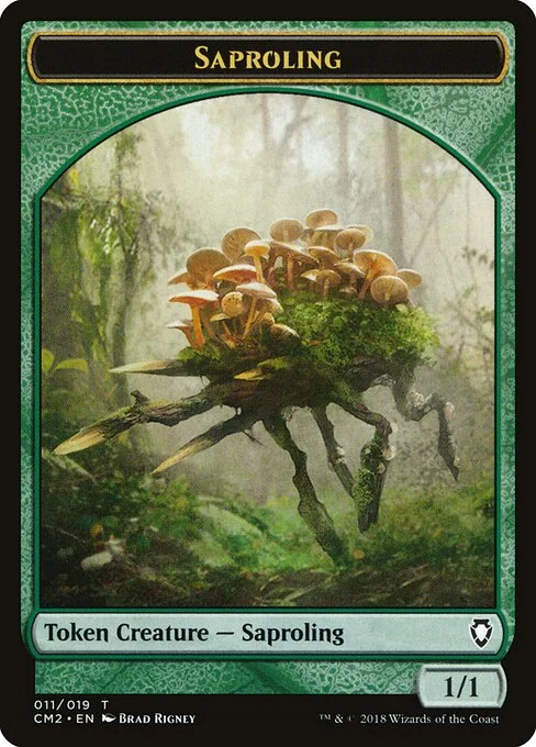 Saproling, carta Magic di tipo Token Creature — Saproling illustrata da Brad Rigney