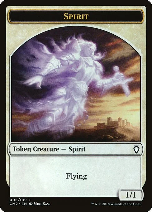 Spirit, carta Magic di tipo Token Creature — Spirit illustrata da Mike Sass