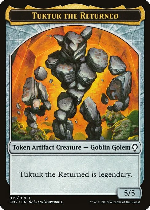 Tuktuk the Returned, carta Magic di tipo Token Artifact Creature — Goblin Golem illustrata da Franz Vohwinkel