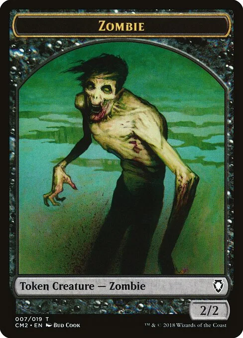 Zombie, carta Magic di tipo Token Creature — Zombie illustrata da Bud Cook