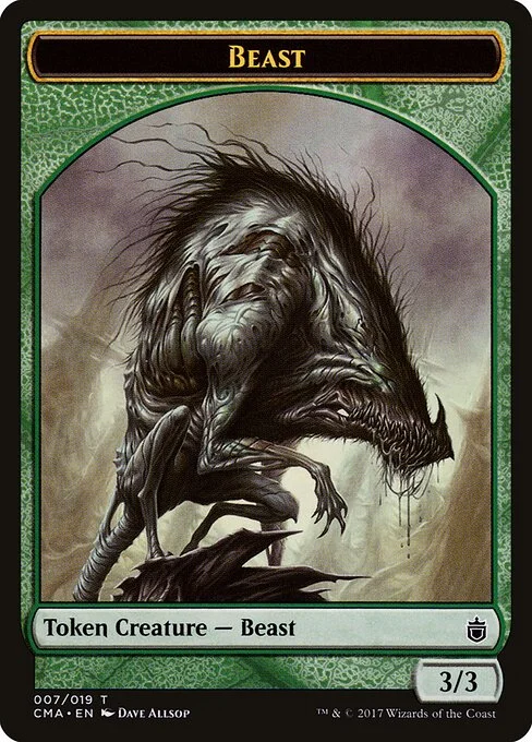 Beast, carta Magic di tipo Token Creature — Beast illustrata da Dave Allsop