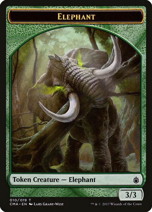 Elephant, carta Magic di tipo Token Creature — Elephant illustrata da Lars Grant-West