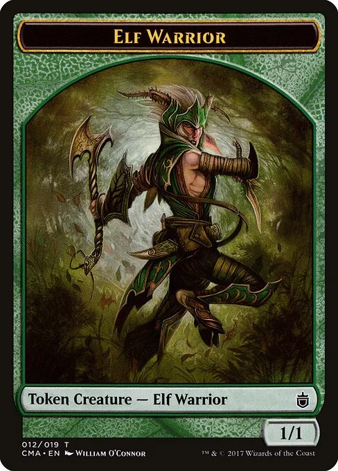 Elf Warrior, carta Magic di tipo Token Creature — Elf Warrior illustrata da William O'Connor
