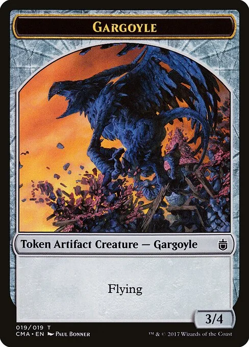 Gargoyle, carta Magic di tipo Token Artifact Creature — Gargoyle illustrata da Paul Bonner