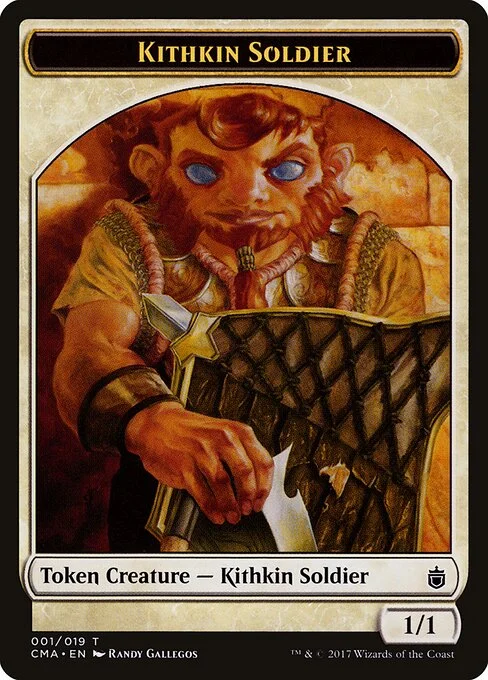 Kithkin Soldier, carta Magic di tipo Token Creature — Kithkin Soldier illustrata da Randy Gallegos