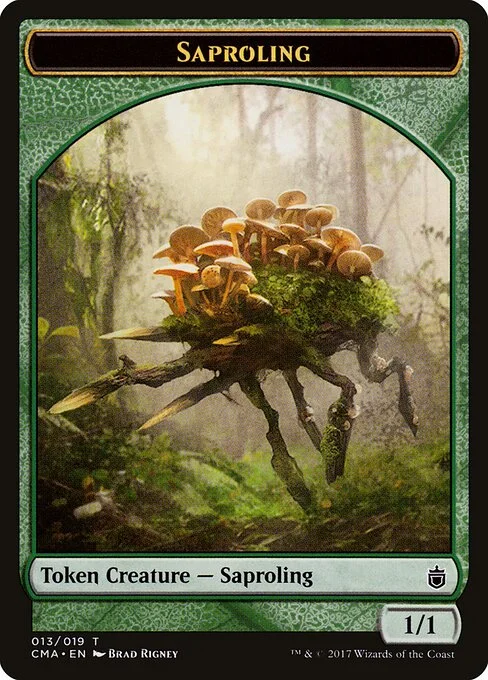 Saproling, carta Magic di tipo Token Creature — Saproling illustrata da Brad Rigney