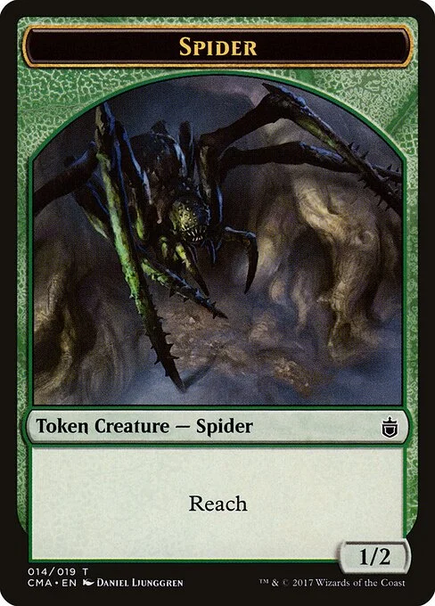 Spider, carta Magic di tipo Token Creature — Spider illustrata da Daniel Ljunggren