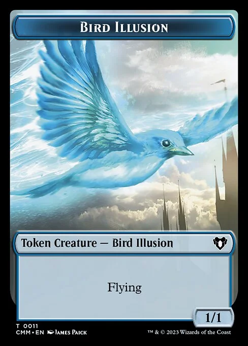 Bird Illusion, carta Magic di tipo Token Creature — Bird Illusion illustrata da James Paick