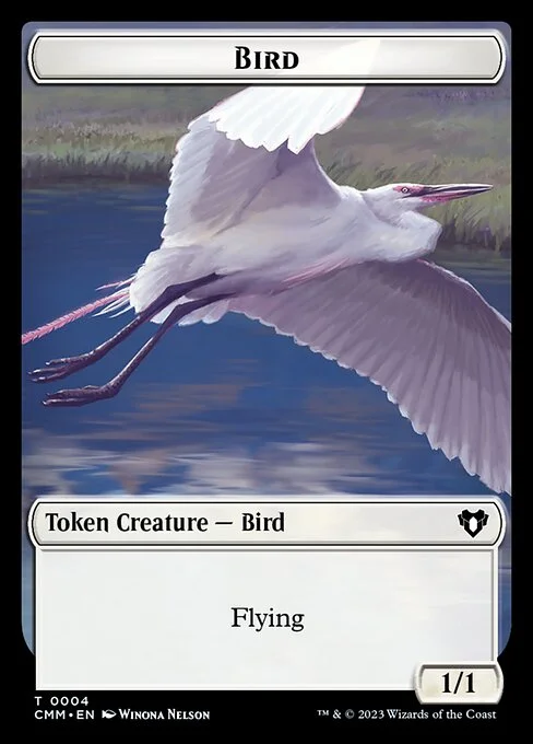 Bird, carta Magic di tipo Token Creature — Bird illustrata da Winona Nelson