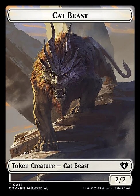 Cat Beast, carta Magic di tipo Token Creature — Cat Beast illustrata da Bayard Wu