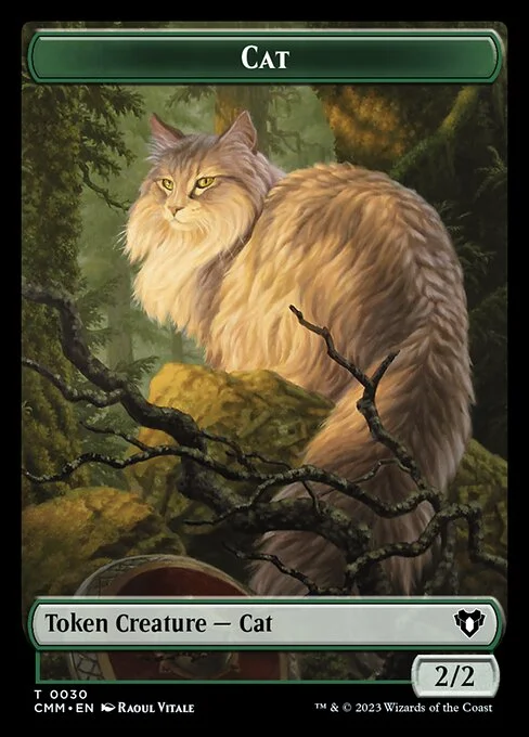Cat, carta Magic di tipo Token Creature — Cat illustrata da Raoul Vitale