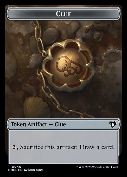 Clue, carta Magic di tipo Token Artifact — Clue illustrata da John Avon