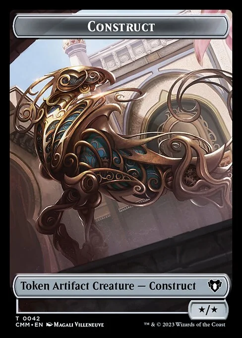 Construct, carta Magic di tipo Token Artifact Creature — Construct illustrata da Magali Villeneuve