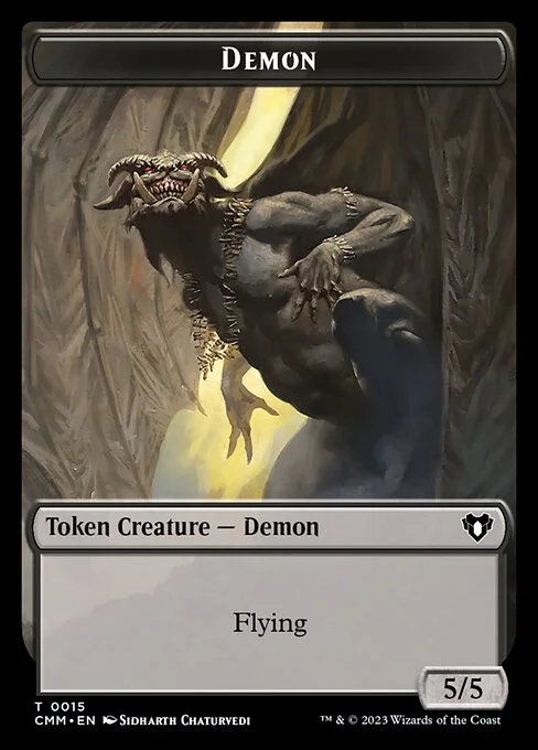 Demon, carta Magic di tipo Token Creature — Demon illustrata da Sidharth Chaturvedi