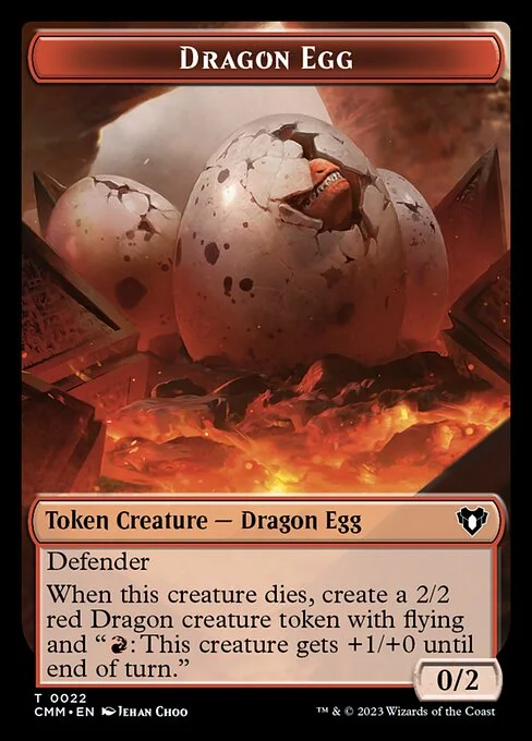 Dragon Egg, carta Magic di tipo Token Creature — Dragon Egg illustrata da Jehan Choo