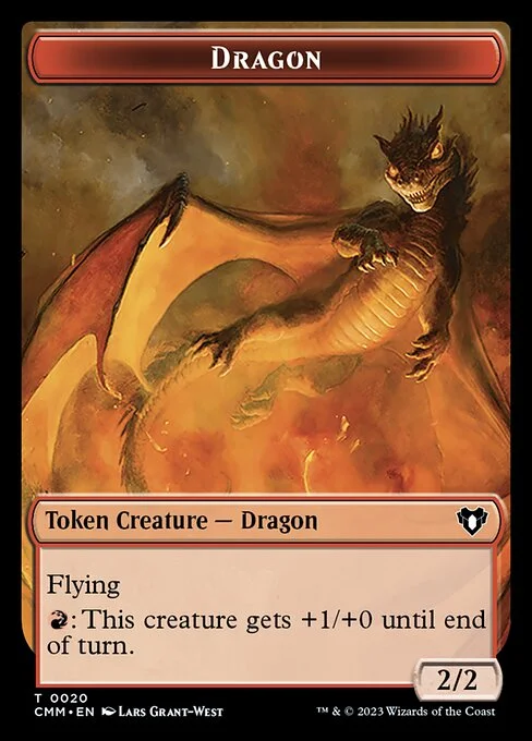 Dragon, carta Magic di tipo Token Creature — Dragon illustrata da Lars Grant-West