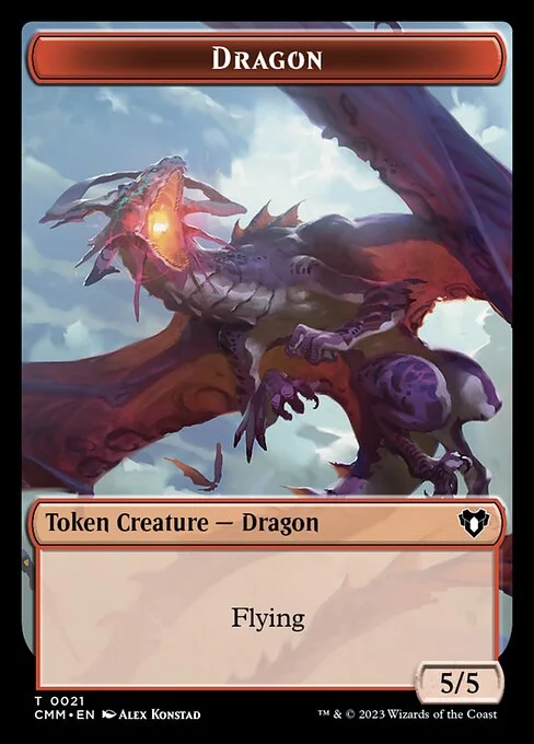 Dragon, carta Magic di tipo Token Creature — Dragon illustrata da Alex Konstad