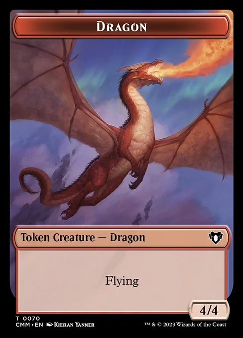 Dragon, carta Magic di tipo Token Creature — Dragon illustrata da Kieran Yanner