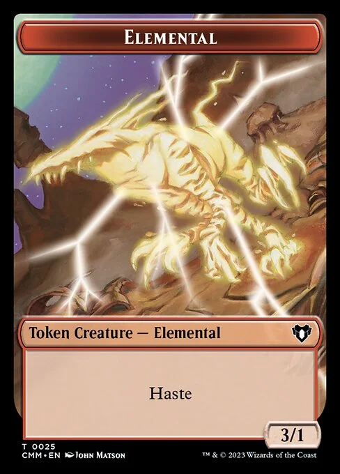 Elemental, carta Magic di tipo Token Creature — Elemental illustrata da John Matson