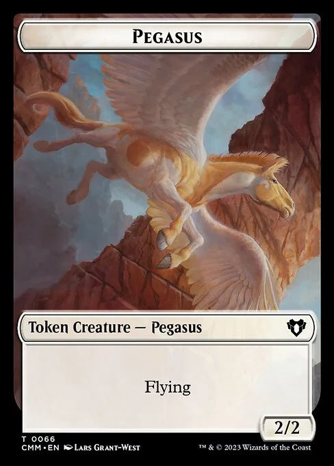 Pegasus, carta Magic di tipo Token Creature — Pegasus illustrata da Lars Grant-West