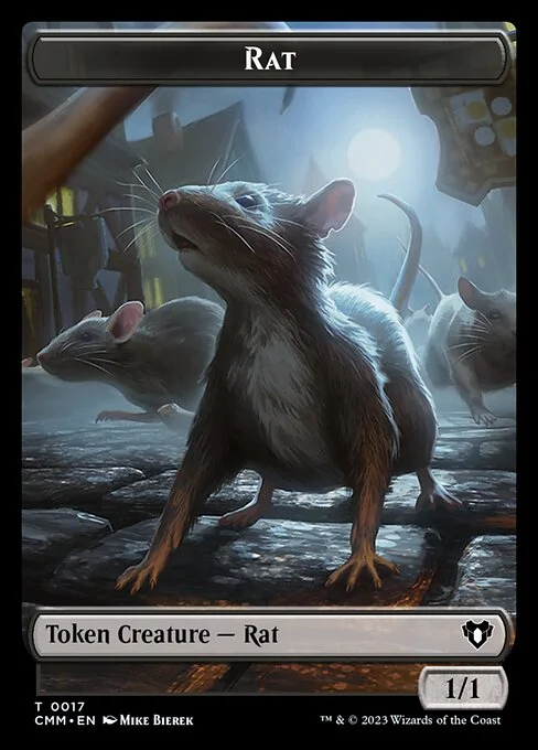 Rat, carta Magic di tipo Token Creature — Rat illustrata da Mike Bierek
