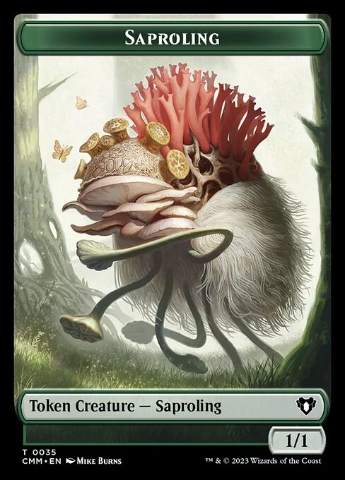 Saproling, carta Magic di tipo Token Creature — Saproling illustrata da Mike Burns