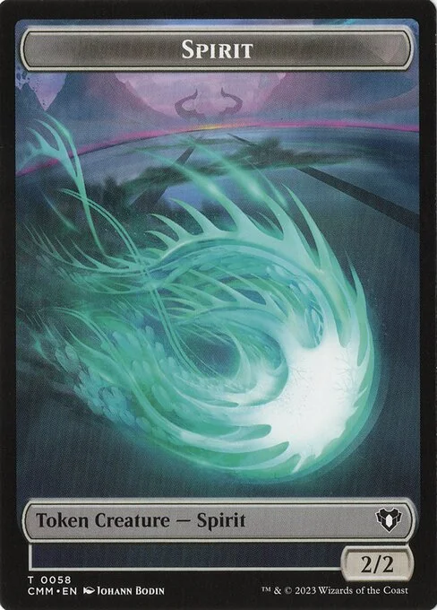 Spirit, carta Magic di tipo Token Creature — Spirit illustrata da Johann Bodin