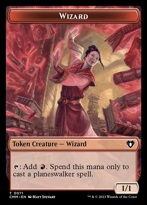 Wizard, carta Magic di tipo Token Creature — Wizard illustrata da Matt Stewart