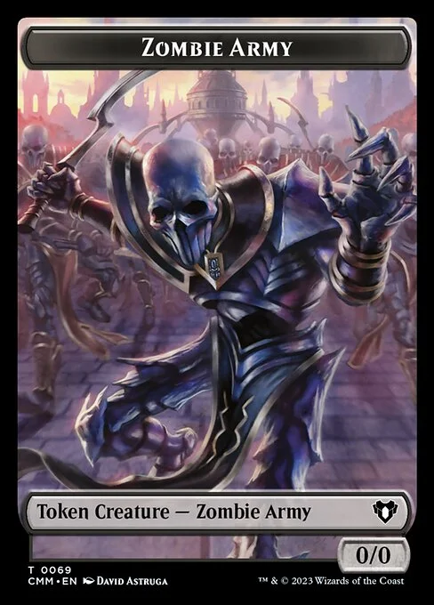 Zombie Army, carta Magic di tipo Token Creature — Zombie Army illustrata da David Astruga