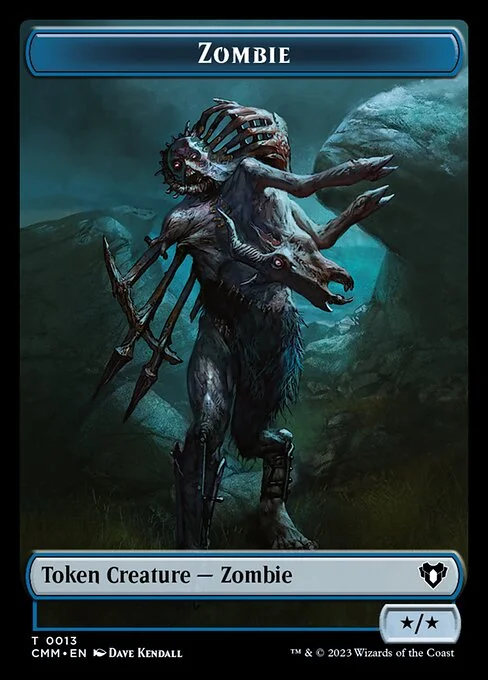 Zombie, carta Magic di tipo Token Creature — Zombie illustrata da Dave Kendall